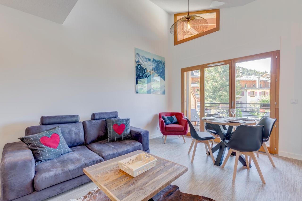 La Poudreuse - Duplex Avec Balcon Vue Montagne - Flumet Bagian luar foto